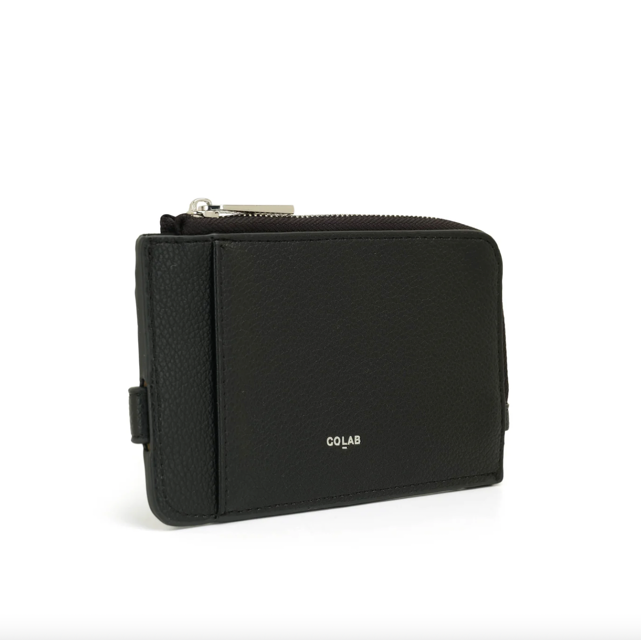 Co-Lab - Small Zip Card Wallet in Black