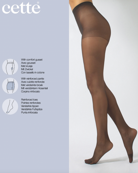 Cette - Lucca Sheer Tights in Hazel Brown
