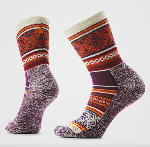Smartwool - Socks in Orange & Purple Fairisle