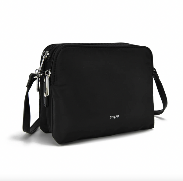 Co-Lab - Square Nylon Crossbody in Black