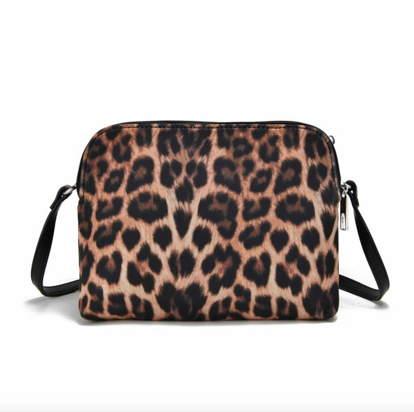 Co-Lab - Square Nylon Crossbody in Leopard