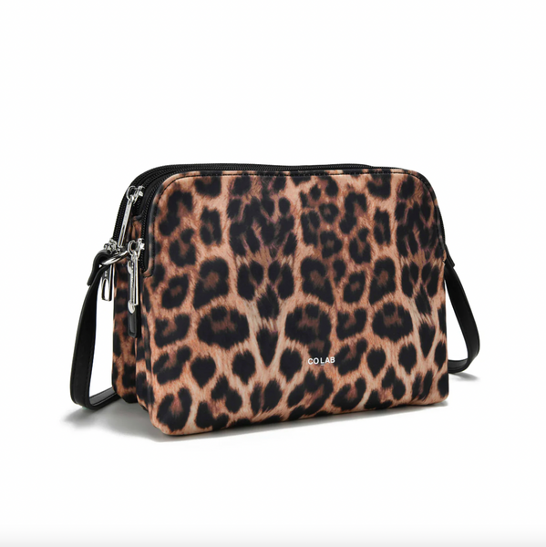 Co-Lab - Square Nylon Crossbody in Leopard