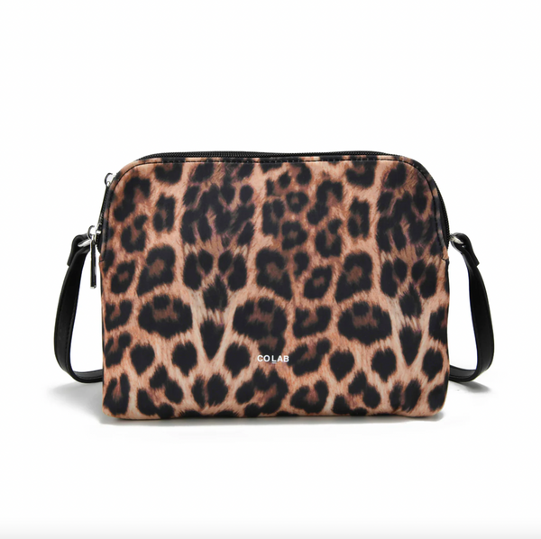 Co-Lab - Square Nylon Crossbody in Leopard