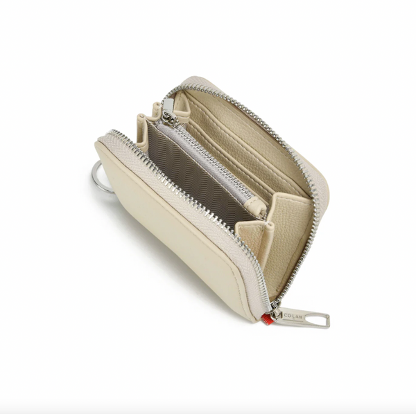 Co-Lab - Small Wallet with Keyring in Bone
