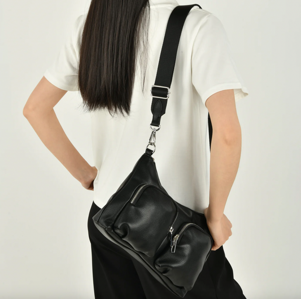 Co-Lab - Two Pocket Bag in Black