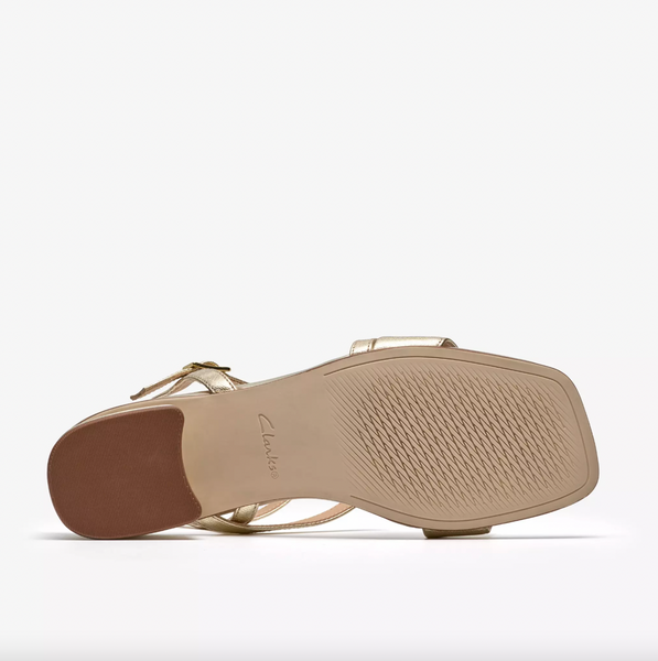 Clarks - Strappy Heel in Gold