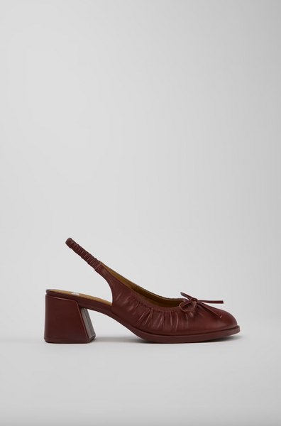 Camper - Ballet Slingback Pump in Burgundy