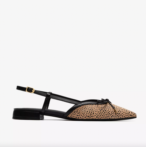 Clarks - Slingback Flat in Animal Print