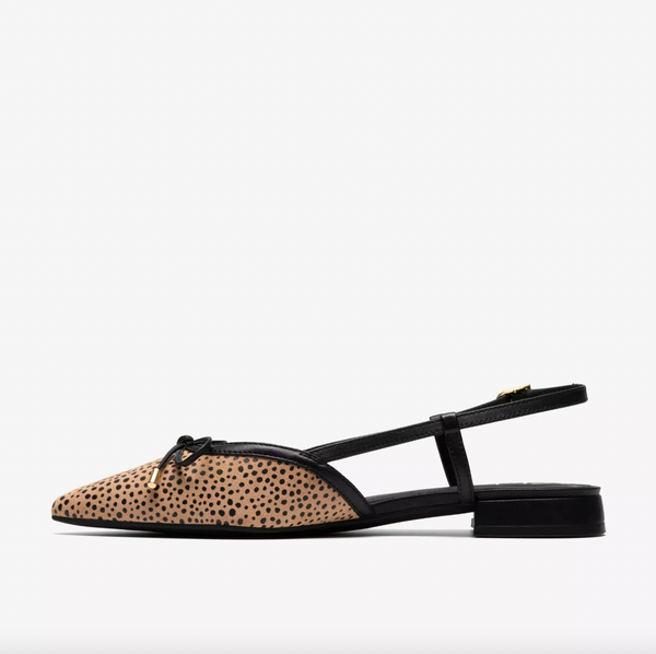 Clarks - Slingback Flat in Animal Print