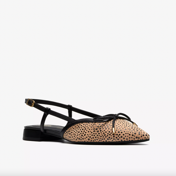 Clarks - Slingback Flat in Animal Print