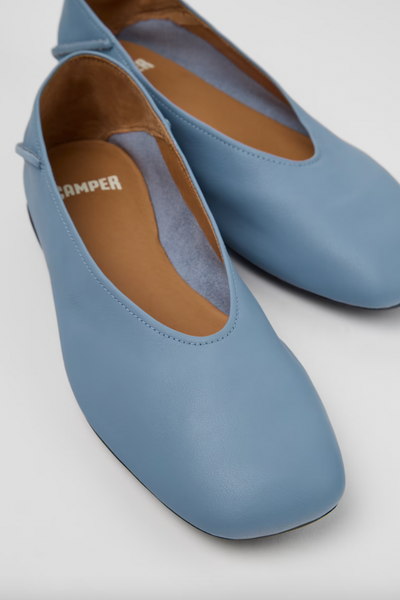 Camper - Ballerina Flat in Blue Leather