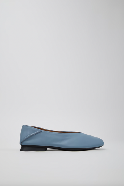 Camper - Ballerina Flat in Blue Leather