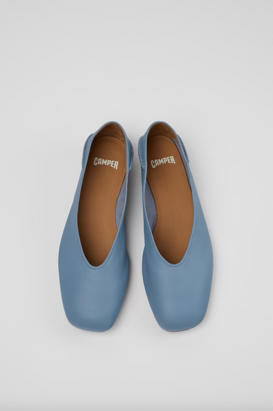 Camper - Ballerina Flat in Blue Leather