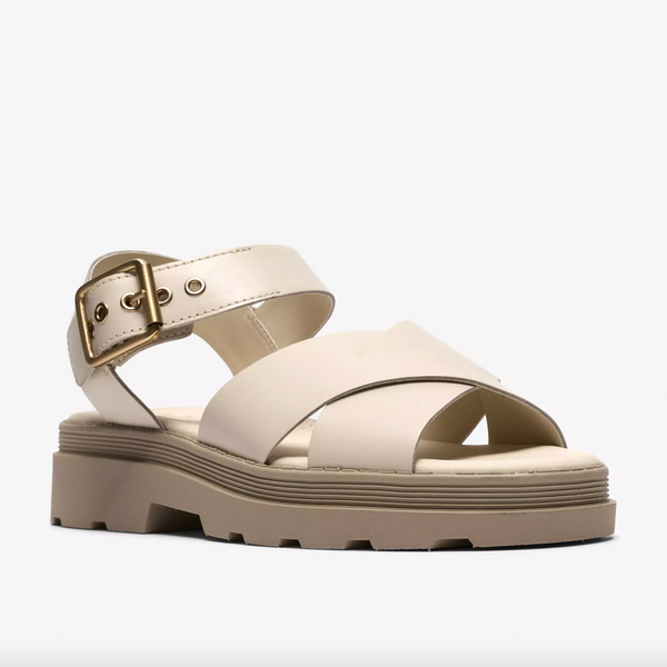Clarks - Lug Sole Sandal in Cream