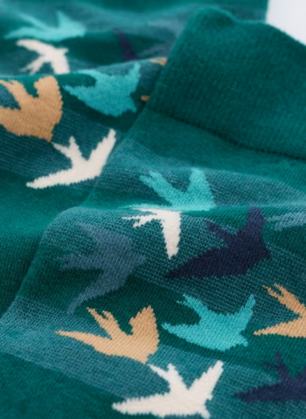 Seasalt Socks - Bamboo Socks in Swallows Print (Large)