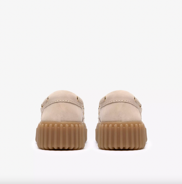 Clarks - Boat Shoe in Cream Nubuck