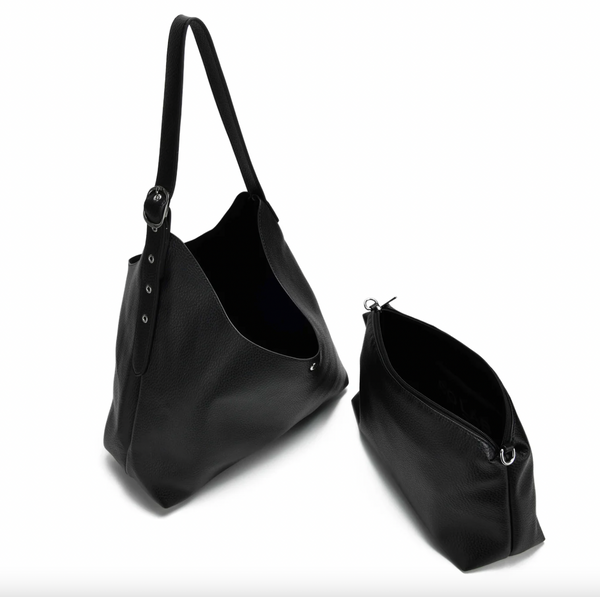 Co-Lab - Slouchy Shoulder Bag with Pouch in Black