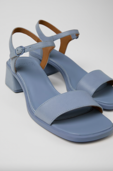Camper -  Heeled Sandal in Blue Leather