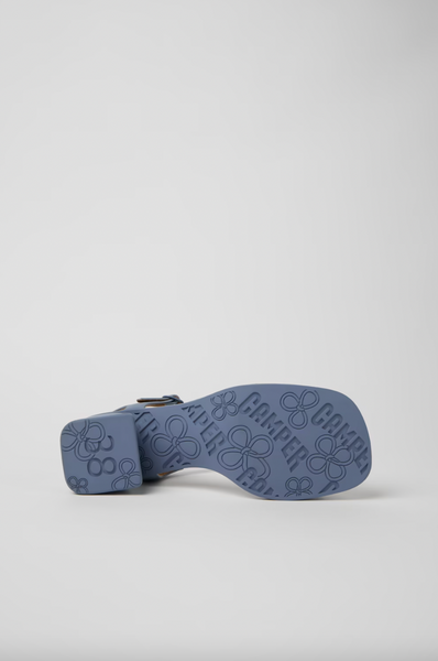 Camper -  Heeled Sandal in Blue Leather