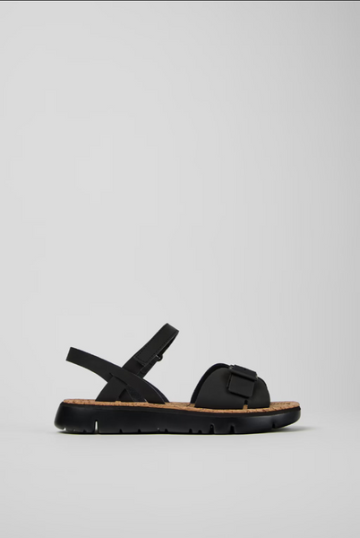 Camper - Adjustable Buckle Sandal in Black