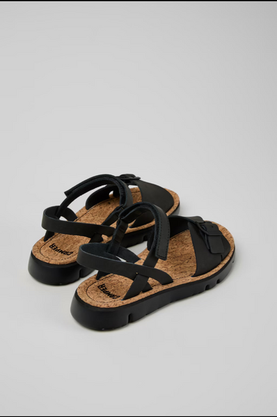 Camper - Adjustable Buckle Sandal in Black