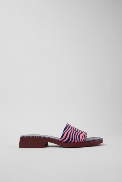 Camper - Leather Slide in Multi Zebra