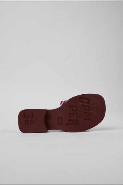 Camper - Leather Slide in Multi Zebra