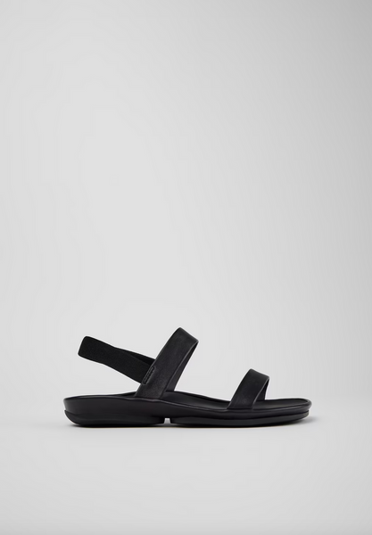 Camper - Leather Sandal in Black