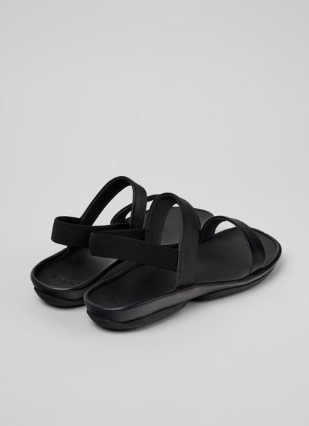 Camper - Leather Sandal in Black