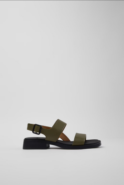 Camper - Slingback Sandal in Green Leather
