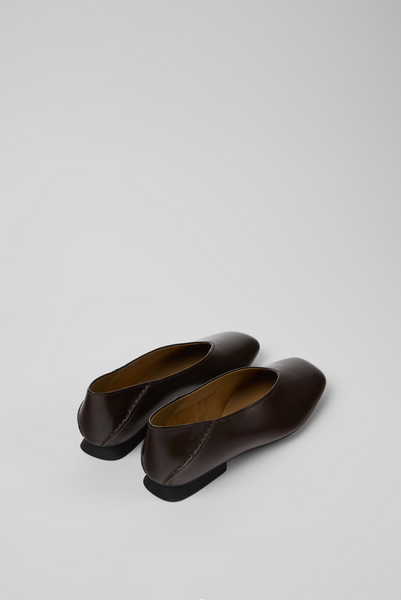 Camper - Ballerina Flat in Brown Leather