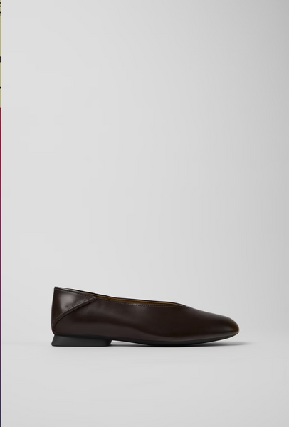 Camper - Ballerina Flat in Brown Leather