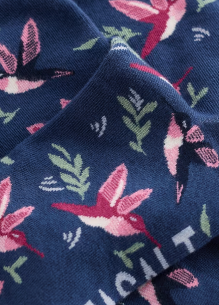 Seasalt Socks - Blue Hummingbirds Bamboo Socks