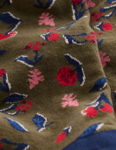 Seasalt Socks - Organic Cotton Socks in Green Plant Cuttings