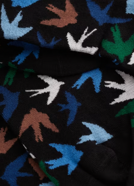 Seasalt Socks - Bamboo Socks in Inkwell Swallows (Large)