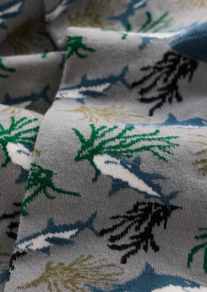 Seasalt Socks - Bamboo Socks in Grey Sharks (Large)