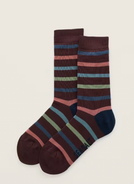 Seasalt Socks - Bamboo Socks in Autumn Stripes (Large)
