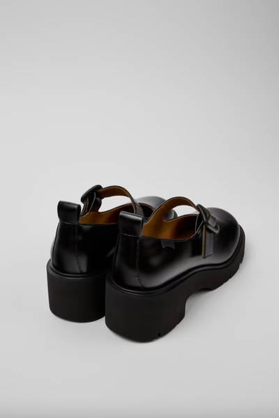 Camper - Platform Mary Jane in Black Leather