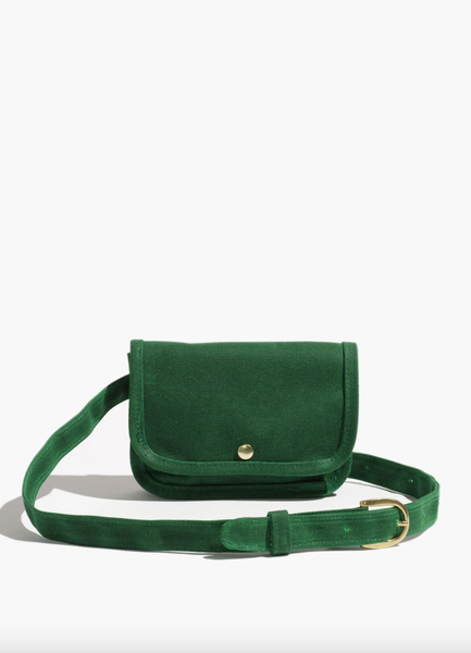 Small Lot - Waxed Canvas Belt Bag in Emerald