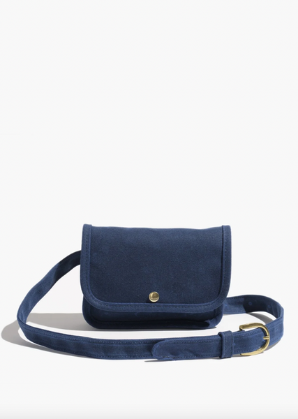 Small Lot - Waxed Canvas Belt Bag in Indigo