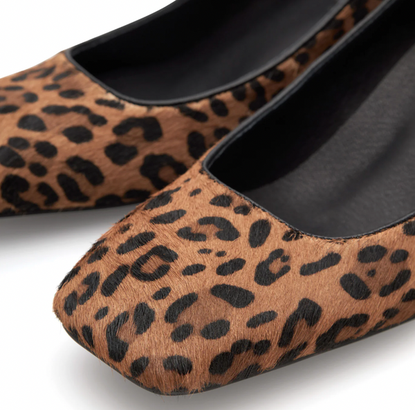 Woden - Pony Hair Leopard Print Block Heels