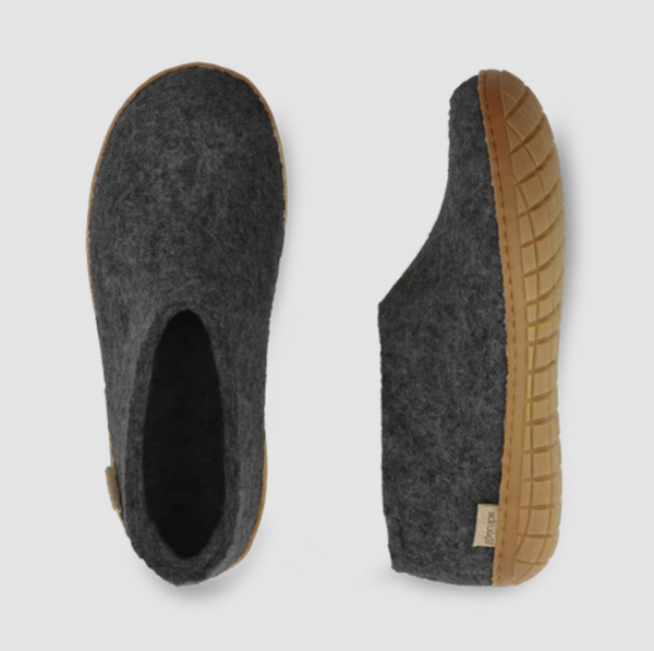 Glerups - Charcoal Shoe Natural Rubber Sole