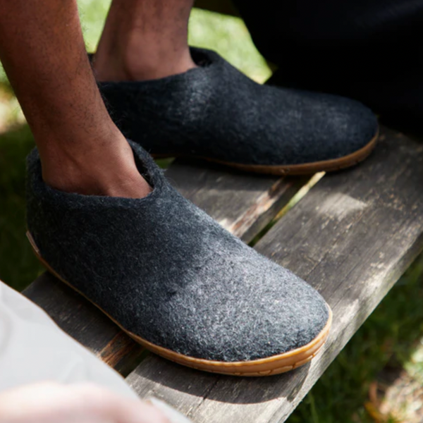 Glerups - Charcoal Shoe Natural Rubber Sole