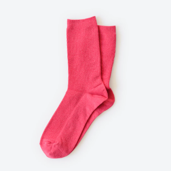 Hooray Sock Co - Everyday Cotton Socks in Fuchsia