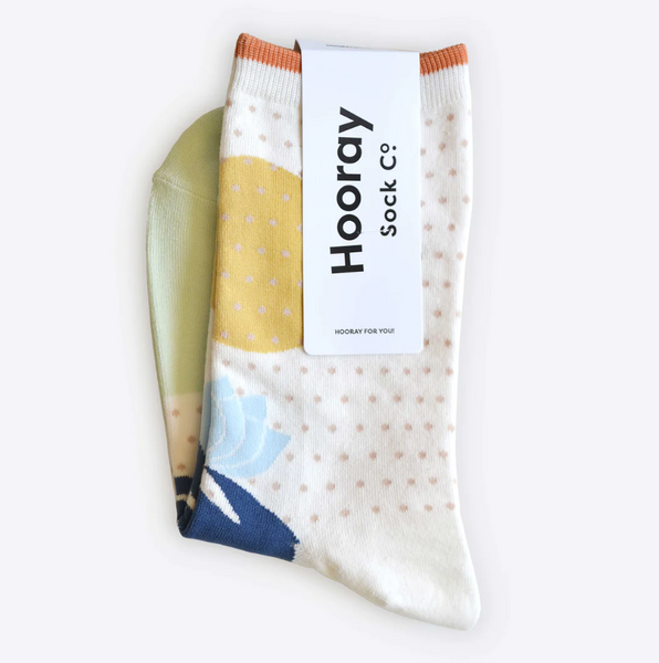 Hooray Sock Co - Lotus Print Socks (Small/Medium)