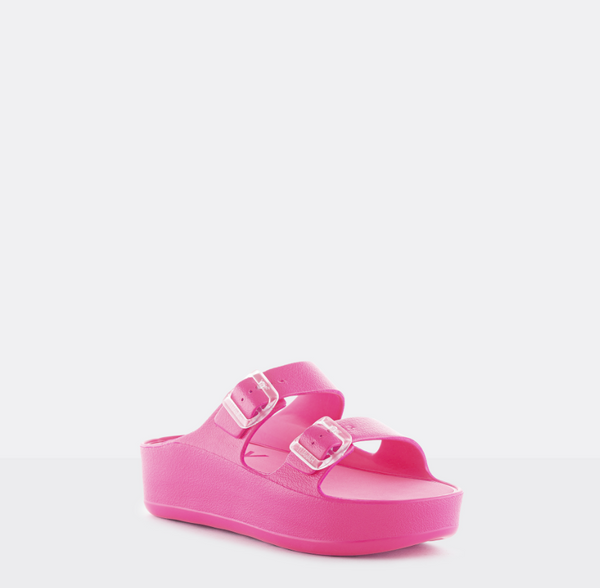 Lemon Jelly - Platform Sandal in Fuchsia - Adjustable Buckle