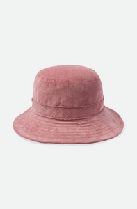 Brixton - Packable Bucket Hat in Coral Pink Corduroy