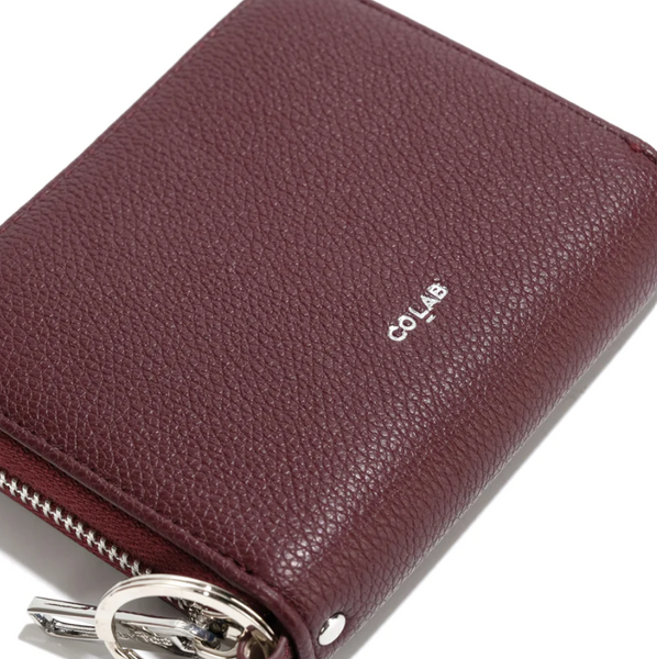 Co-Lab - Small Wallet with Keyring in Burgundy