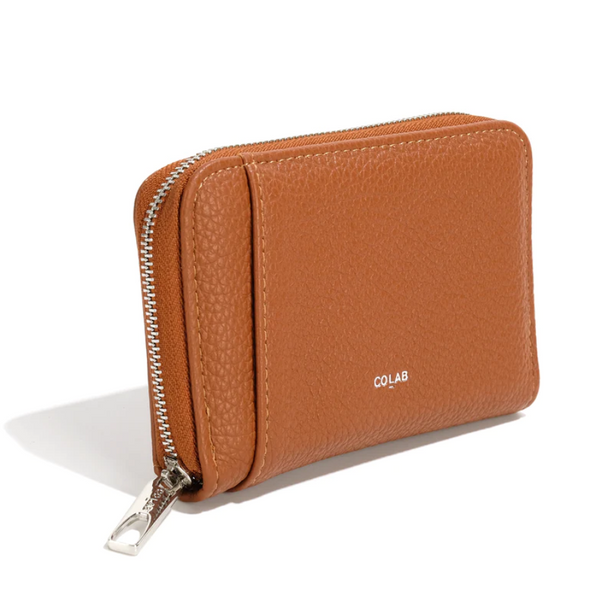 Co-Lab - Zip Around Wallet in Dark Cognac