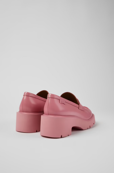 Camper - Chunky Leather Loafer in Pink